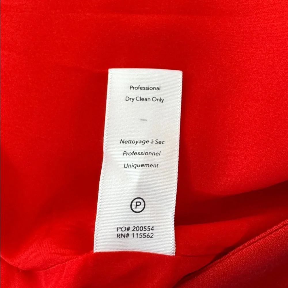 Likely Valerie‎ Strapless Bow Back Dress Size 6 Red Midi Slit NWT